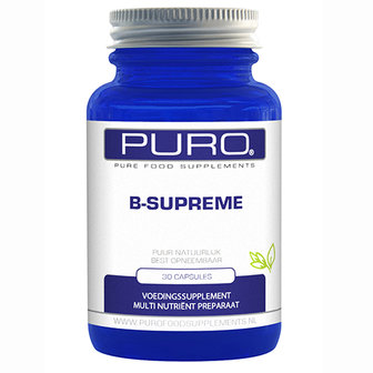 Vitamine B-Supreme (complex) van Puro 30 capsules