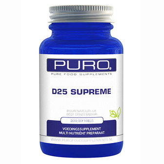 Vitamine D 25 mcg Supreme Supplement van Puro 100 softgels