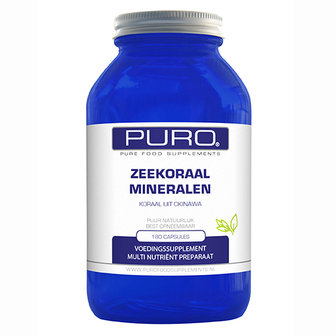Zeekoraal Mineralen Supplement van Puro 180 capsules