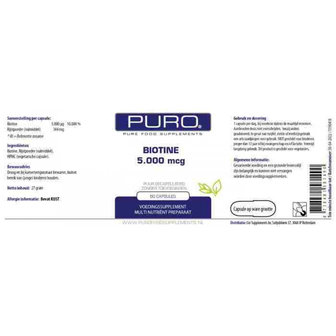 Biotine etiket Puro