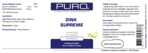 Zink Supreme 60 caps Puro